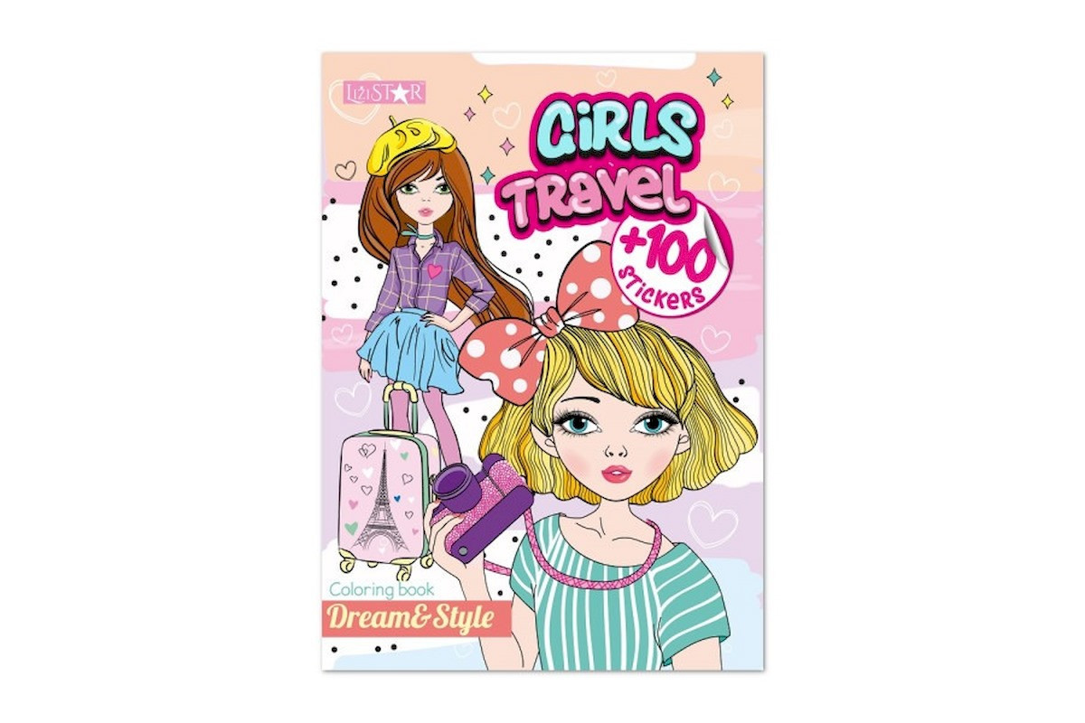 Дитяча розмальовка "Girls Travel" РМ-88-01 серія "Dream & Style"