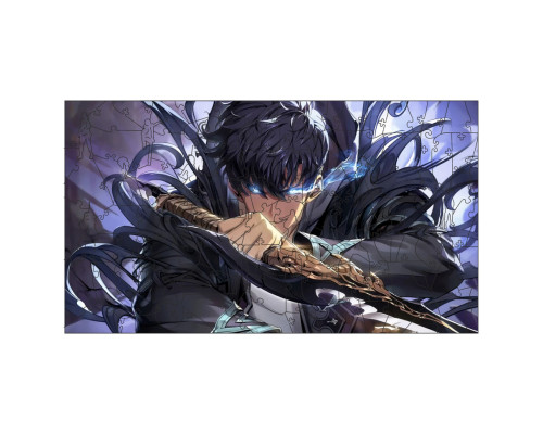 Фигурный пазл из дерева "Solo leveling" PZ008-A3C-AC 180-250 деталей, размер А3