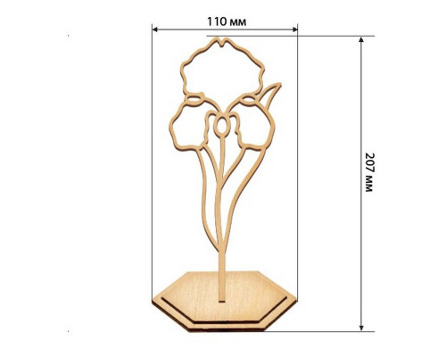 Набор для витражной живописи по номерам "Нежный ирис" FDSGK-013