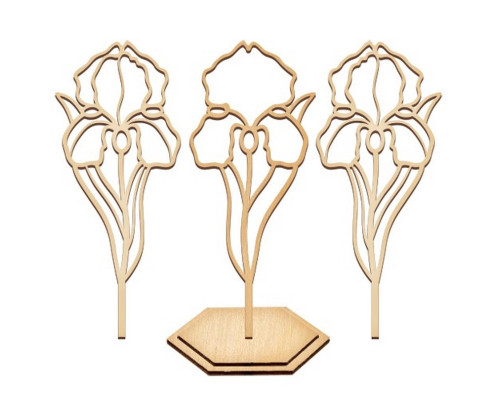 Набор для витражной живописи по номерам "Нежный ирис" FDSGK-013