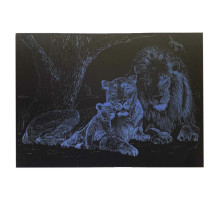 Гравюра А4 "Лев" ГрА4-3с економ варіант в пакеті 29,7х21 см