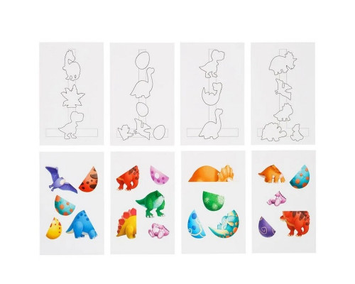 Деревянная настольная игра "Долина динозавров" Ubumblebees (ПСФ038) PSF038 на липучках