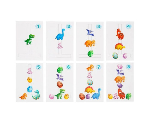 Деревянная настольная игра "Долина динозавров" Ubumblebees (ПСФ038) PSF038 на липучках