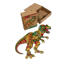Фигурный деревянный пазл A3 "Тиранозавр Рекс" PuzA3-03114, 132 детали