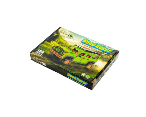 Деревянный 3D конструктор "Внедорожник" Puz-00951, 123 детали