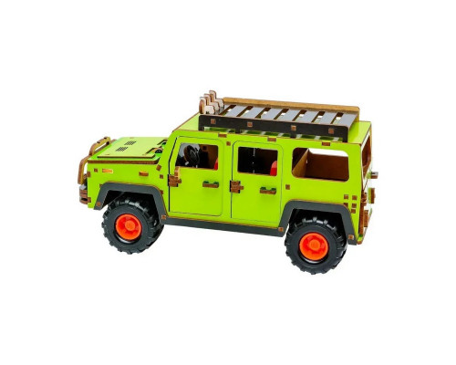 Деревянный 3D конструктор "Внедорожник" Puz-00951, 123 детали