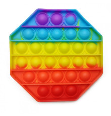 Игрушка-антистресс "POP-IT" PPT-O(Multicolor) Восьмиугольник Радужный