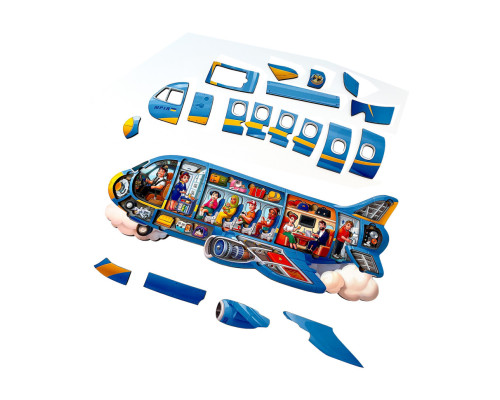 Деревянный Пазл-вкладыш "Самолет" Ubumblebees PSF161