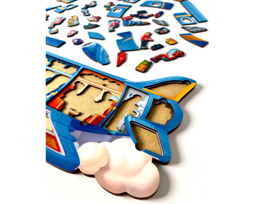 Деревянный Пазл-вкладыш "Самолет" Ubumblebees PSF161