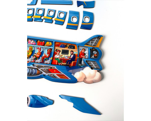 Деревянный Пазл-вкладыш "Самолет" Ubumblebees PSF161