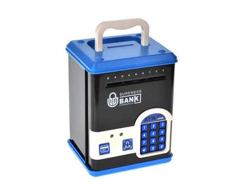 Детская копилка-сейф WF-3015H(Blue) музыка, свет, пароль, имитация отпечатка