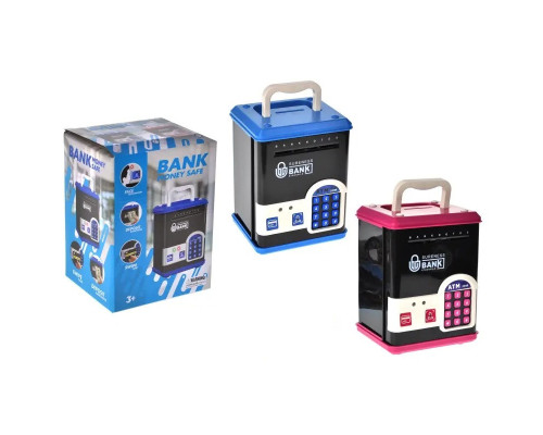 Детская копилка-сейф WF-3015H(Blue) музыка, свет, пароль, имитация отпечатка