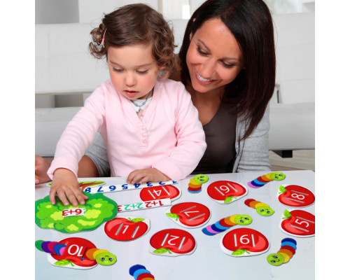 Развивающая игра для детей "Фруктовая математика" ME5032-15, 2в1 фетровые детали