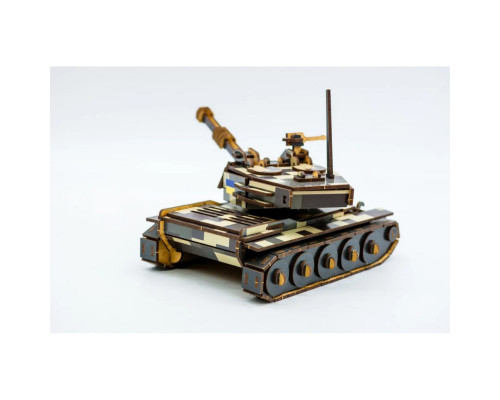 Деревянный 3D конструктор Танк 162-0074, 162 детали