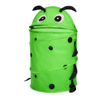 Кошик для іграшок "Гусениця зелена" M 1039(Green) діаметр 37 см, висота 47/57 см, з кришкою