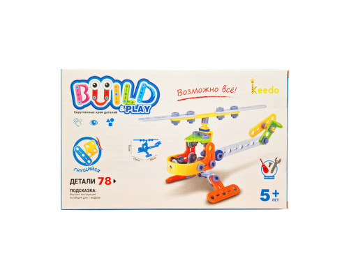 Конструктор Build&Play "Вертоліт" HANYE J-7710, 78 елементів