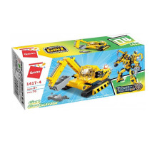 Дитячий Конструктор Qman 1417-1-6 будтехніка, 79 дет  Giant Claw Excavator