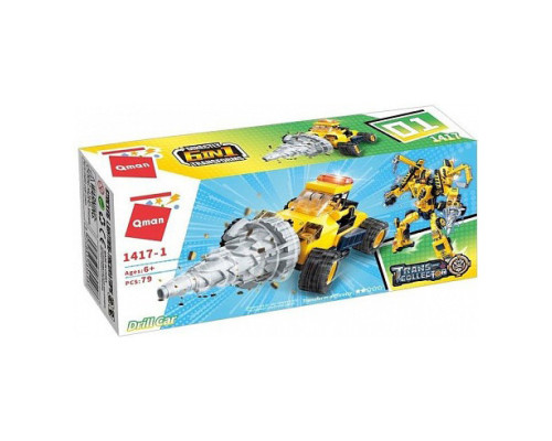 Дитячий Конструктор Qman 1417-1-6 будтехніка, 79 дет  Drill Car