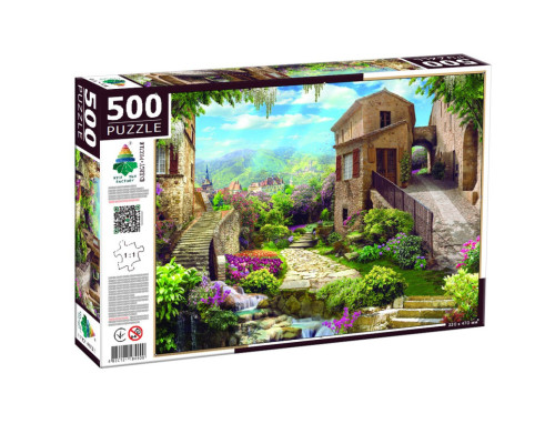 Пазл класичний "Колаж з виходом у сад" 84900, 500 елементів