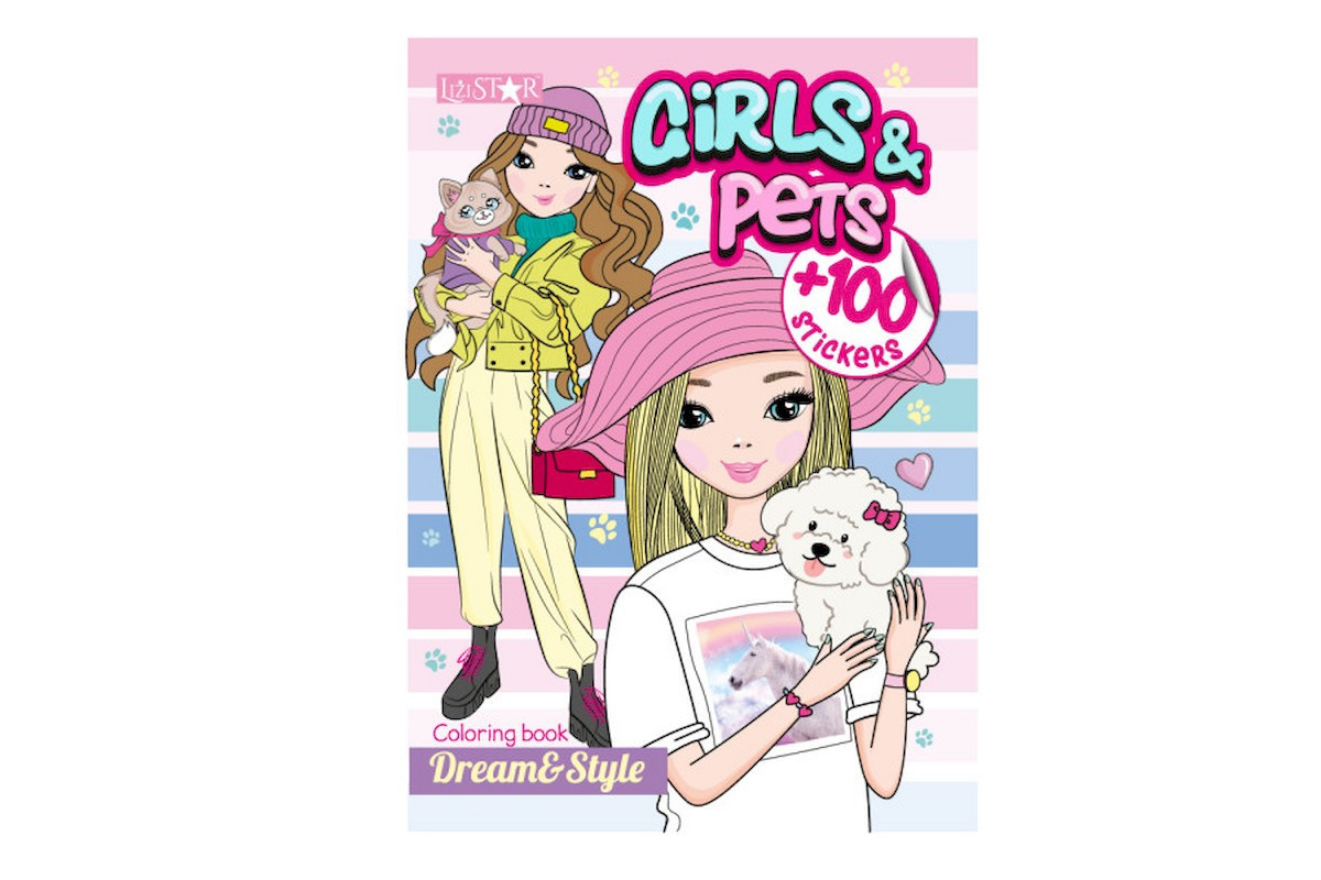 Детская раскраска "Girls&Pets" РМ-88-02 серия "Dream & Style"