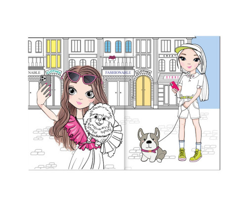 Дитяча розмальовка "Girls&Pets" РМ-88-02 серія "Dream & Style"