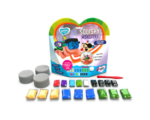 Набір для ліплення з повітряним пластиліном Squishy Monsters ТМ Lovin 70130