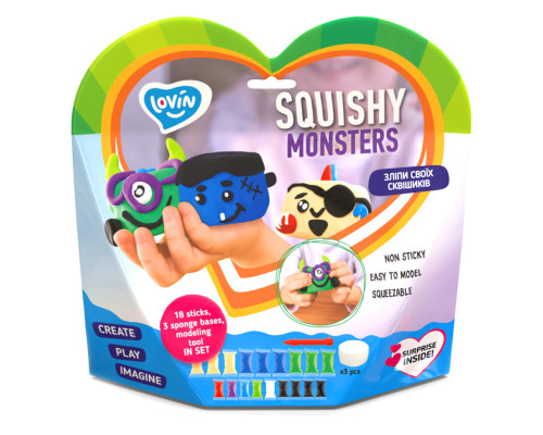 Набір для ліплення з повітряним пластиліном Squishy Monsters ТМ Lovin 70130