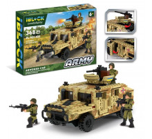 Дитячий конструктор Військовий джип IBLOCK PL-921-432, 368 деталей