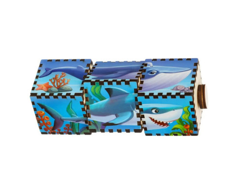 Деревянные кубики "Водный мир" Ubumblebees (ПСД179) PSD179 вращаются