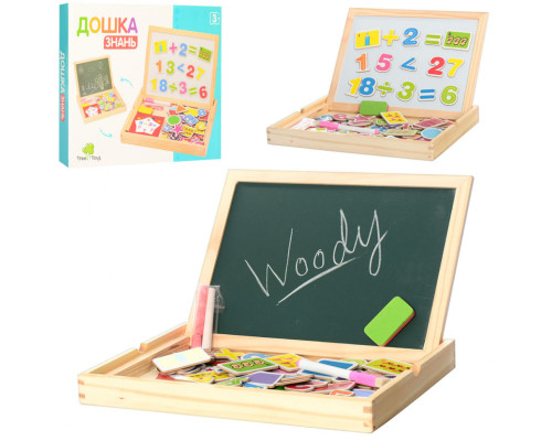 Розвиваючий набір з двосторонньою дощечкою MD 0694 маркер, крейда і губка в комплекті