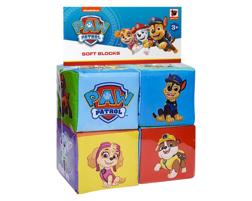 Детские мягкие кубики "Щенячий патруль Команда" МС 090501-09, 4 штук