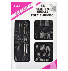 Набір голок для ручного шиття F4A55 в наборі 55 штук
