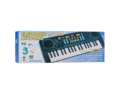 Синтезатор іграшковий MQ-3768D 43 см, 37 клавіш, від USB, мікрофон
