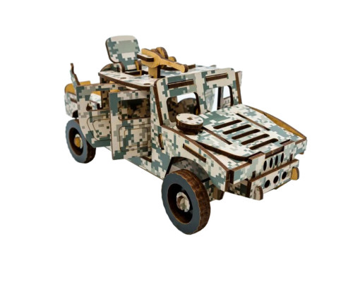 Деревянный 3D конструктор Хамер 65-00743, 65 деталей