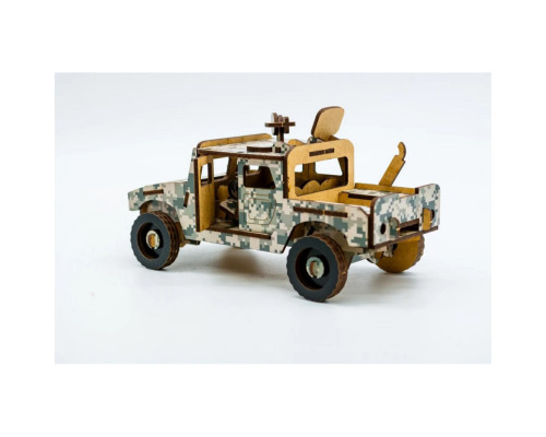 Деревянный 3D конструктор Хамер 65-00743, 65 деталей