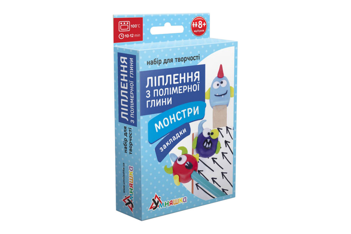 Детский набор для лепки из полимерной глины "Закладки Монстры" (ПГ-006) PG-006 закладки для книги Детский набор для лепки из полимерной глины "Закладки Монстры" (ПГ-006) PG-006 закладки для книги
