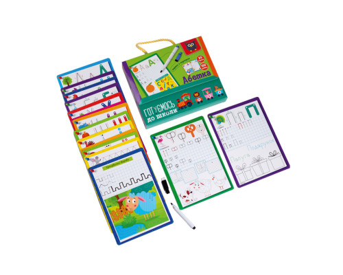 Картки з маркером "Готуємось до школи: Абетка" VT5010-21 Укр