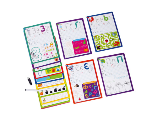Картки з маркером "Готуємось до школи: Абетка" VT5010-21 Укр