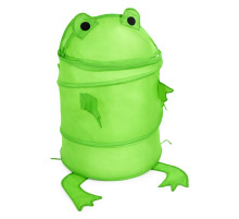 Корзина для игрушек "Лягушка" M 1039(Green-1) диаметр 37 см, высота 47/57 см, с крышкой