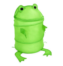 Корзина для игрушек "Лягушка" M 1039(Green-1) диаметр 37 см, высота 47/57 см, с крышкой