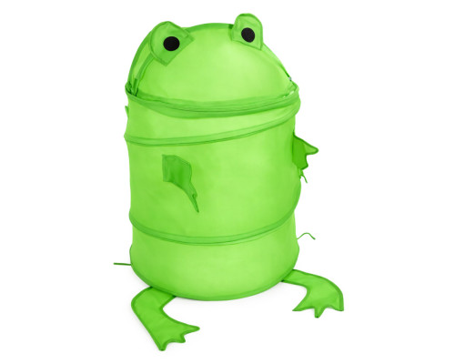 Корзина для игрушек "Лягушка" M 1039(Green-1) диаметр 37 см, высота 47/57 см, с крышкой