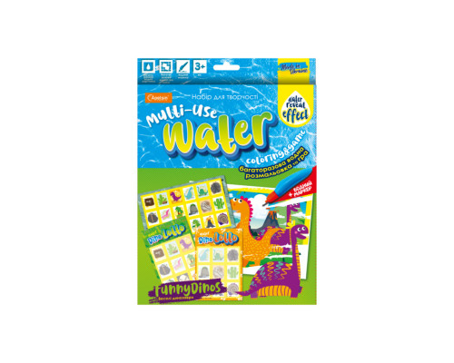 Набір для творчості НТ-13-01 багаторазове водне забарвлення та гра Funny Dinos