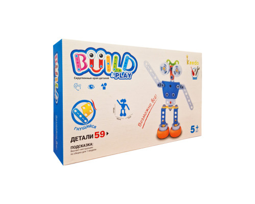 Конструктор детский Build&Play "Робот" Keedo J-7709, 59 элемента