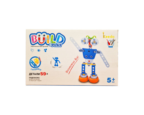Конструктор детский Build&Play "Робот" Keedo J-7709, 59 элемента