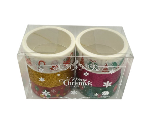 Набір декоративний скотч "Merry Christmas" XM-JD2273-1, 1,5 см x 2 м
