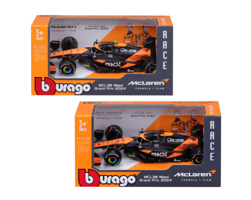 Автомодель MCLAREN F1 MCL38 (2024) Bburago 18-38214 масштаб 1:43