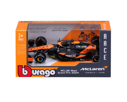 Автомодель MCLAREN F1 MCL38 (2024) Bburago 18-38214 масштаб 1:43