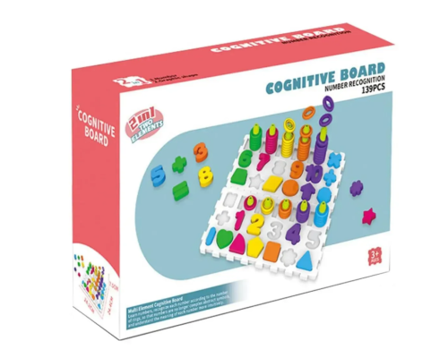 Розвиваюча гра "Логіка-вкладиш 2 в 1" DF78 цифри, букви, фігури