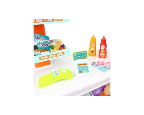 Ігровий дитячий набір "Маркет" 0730TXK прилавок з полицями, кошик, різні продукти