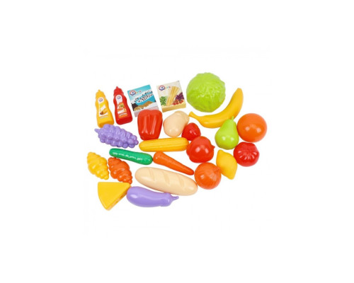 Ігровий дитячий набір "Маркет" 0730TXK прилавок з полицями, кошик, різні продукти